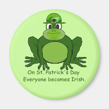 St. Patrick's Day Frog - Magnet