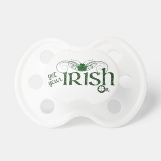 St. Patrick's Day "Get Your Irish On" Pacifer BooginHead Pacifier
