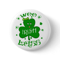 St. Patrick's Day Girl's Button