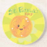 St. Patrick's Day Gold Coin Beverage Coasters