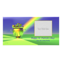 St. Patrick's Day Gold Pot of Gold Photo Greeting Card