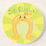 St. Patrick's Day Golden Horseshoe Coaster