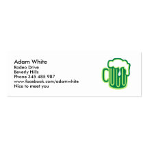 St. Patrick's day green beer Business Card Templates