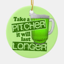 St. Patrick's Day Green Beer Christmas Ornament