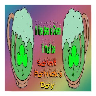 St Patrick's Day Green Beer Poster print