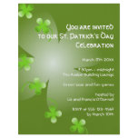 St Patrick's Day green clover party event large Personalized Flyer