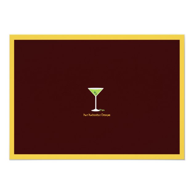 St. Patrick's Day Green Cocktails & Beer 5x7 Paper Invitation Card