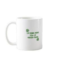 St. Patrick's Day Green Faced Mug mugs