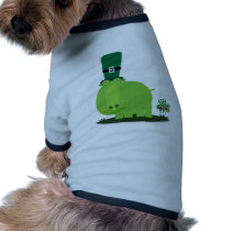 St Patrick's day: Green HIPPO Dog T Shirt