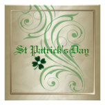 St Patrick's Day Green Swirl Party Invitations