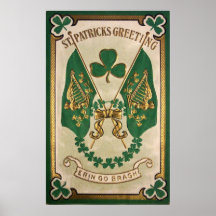 St. Patricks Day Greeting Poster