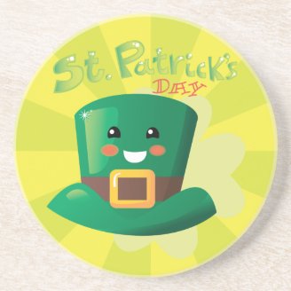 St. Patrick's Day Happy Hat coasters