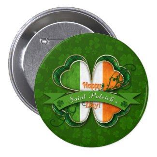 St. Patrick's Day - Happy St. Patrick's Day 3 Inch Round Button