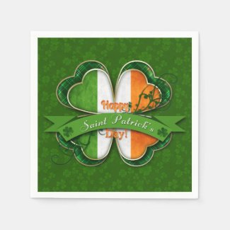 St. Patrick's Day - Happy St. Patrick's Day Standard Cocktail Napkin