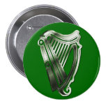 St Patrick's Day Harp of Ireland Button Name Tag at Zazzle