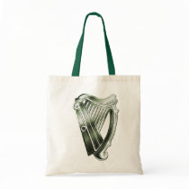 St Patrick's Day Harp of Ireland Tote Bag