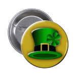 St Patricks Day Hat Round Button buttons
