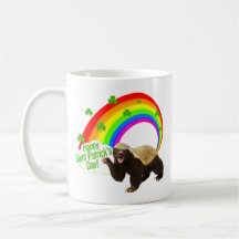 St. Patrick's Day Honey Badger Mugs