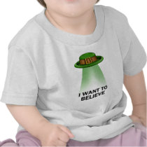 st. patrick's day, I want to believe t-shirts