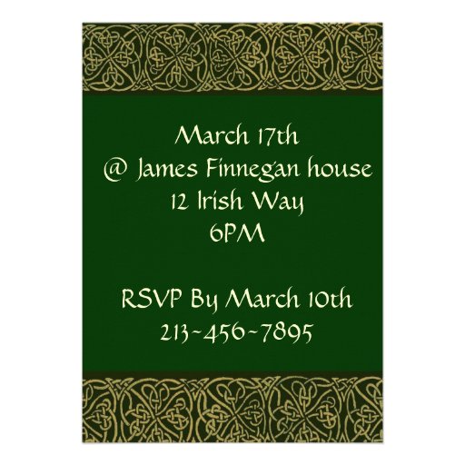 St Patricks Day Invite