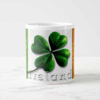 St. Patrick's Day/Ireland Flag Mug - Clover Jumbo Mug