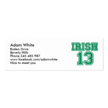 St. Patricks day Irish 2013 Business Cards