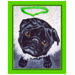 St. Patrick's Day Irish Angel Black Pug Tshirt