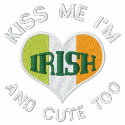 St. Patrick's Day Irish Heart Embroidered Shirt St. Patrick's Day Irish Heart Embroidered Shirt
