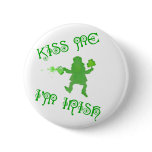 St Patrick's Day Irish Leprechaun Button