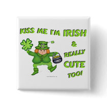 St. Patrick's Day Irish Leprechaun Button