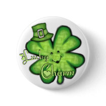 St. Patrick's Day Irish Lucky Shamrock Button