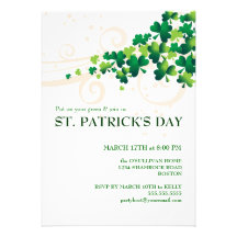St. Patricks Day Irish Shamrock Party Invitation