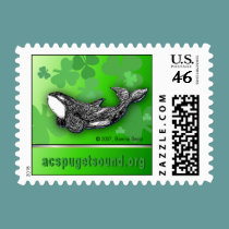 St. Patrick's Day killer whale postage stamp by acspugetsound St. Patrick's Day killer whale postage stamp