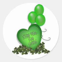 St Patricks Day Kiss me Im Irish Balloons Stickers