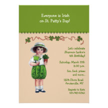 St. Patrick's Day Lass Invitation