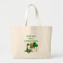 st patrick's day leprechaun jewish irish joke canvas bag