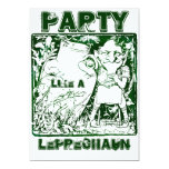 St. Patrick's Day Leprechaun Party Invitation 5" X 7" Invitation Card