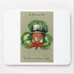 St Patrick's Day Leprechaun Repro Vintage 1908 Mousepads