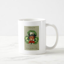 St Patrick's Day Leprechaun Repro Vintage 1908 Mug