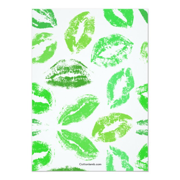 St. Patrick's Day Lips Invitation