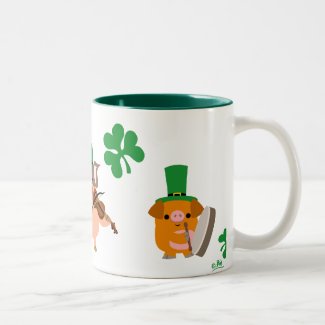 St Patrick's Day little musicians mug mug