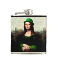 St Patrick's Day - Lucky Mona Lisa Flask