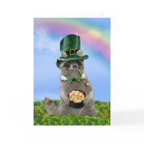 St Patrick's Day - Lucky Raccoon Greeting Card