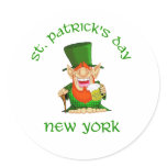 St Patrick's Day ~ New York  Patty O party Stickers