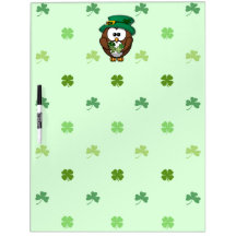 St. Patrick's Day owl Dry-Erase Board