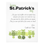 St.Patrick's Day Owl Line Up Personalized Invite