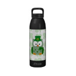St. Patrick's Day Owl Reusable Water Bottles