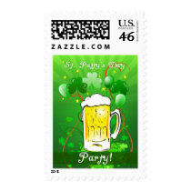 St. Patrick's Day Party Invitation Postage Stamp