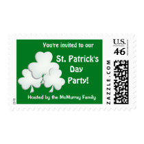 St. Patrick's Day Party Invitation Postage Stamp