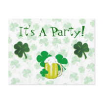 St Patrick's Day Party Invitation Postcard